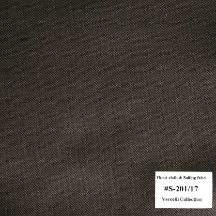 S-201/17 Vercelli V8 - Vải Suit 95% Wool - Nâu Trơn